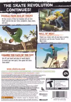 Skate 2 (USA) box cover back